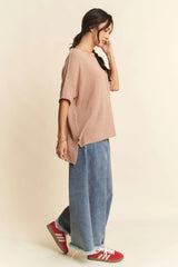 Trendsi Davi & Dani Patch Pocket Wide Leg Culotte Jeans -