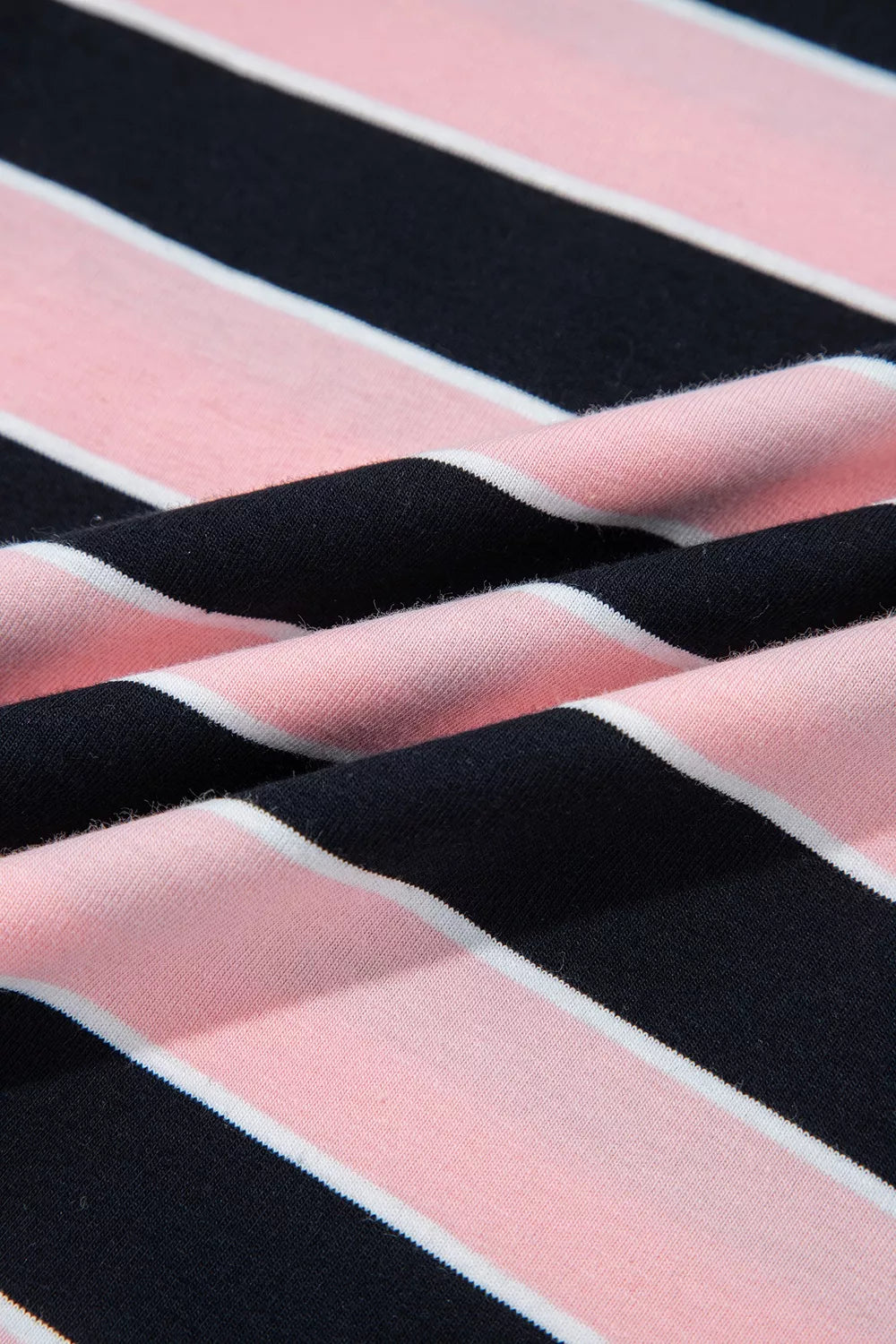 Pink Stripe stripe loose tee and pants two piece set