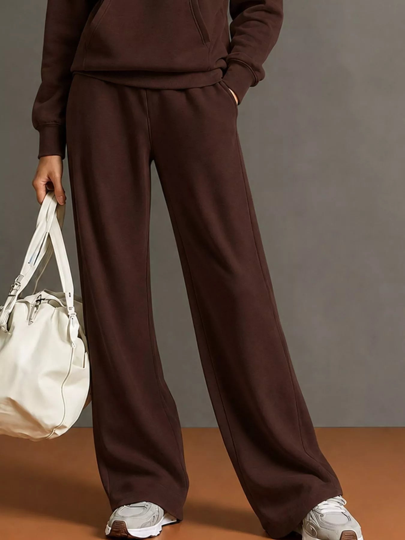 Trendsi Kangaroo Pocket Hoodie and Pants Set -