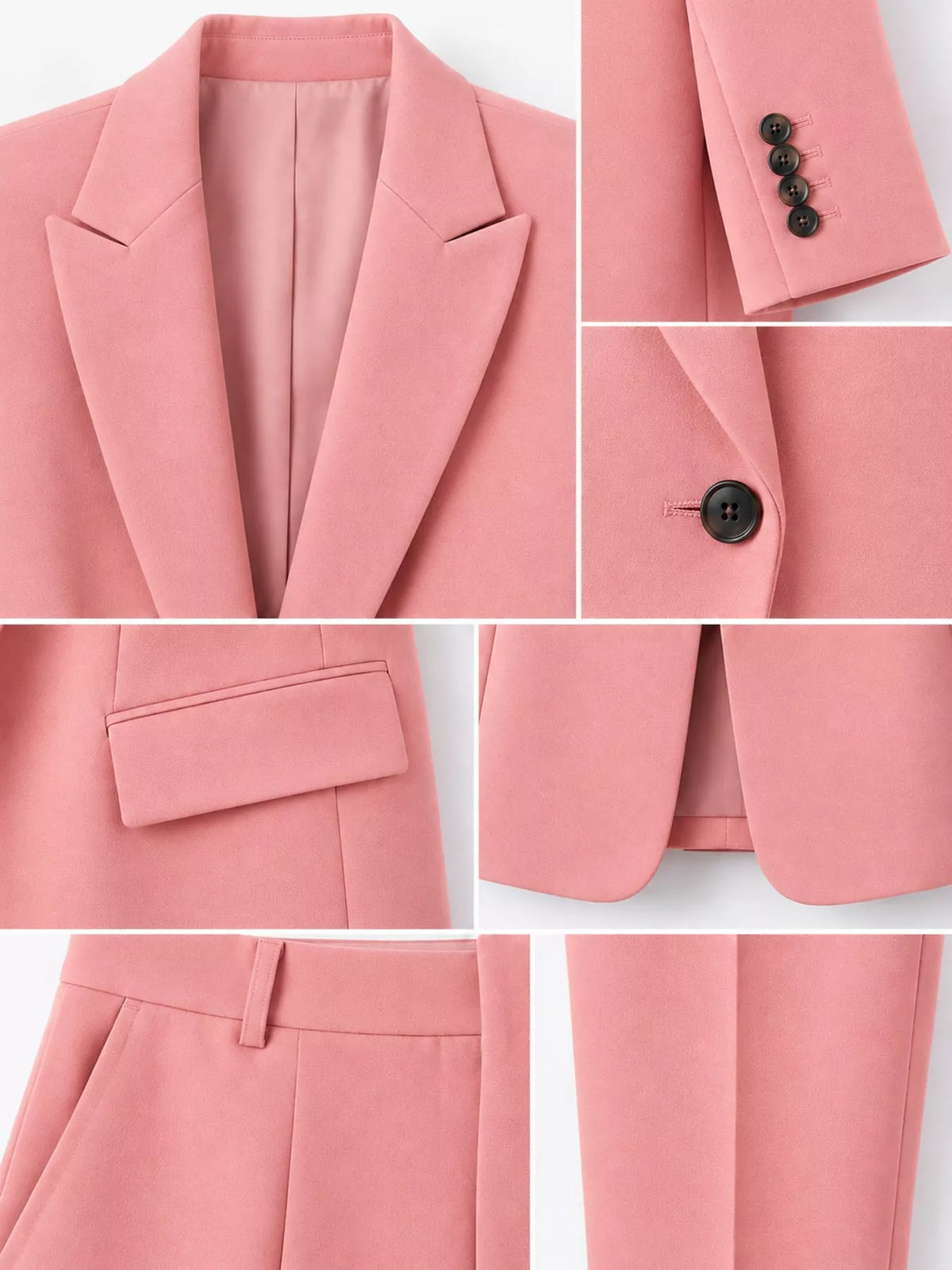 Collared long sleeve outfit set, construction and design details