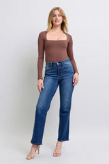 Trendsi Judy Blue Full Size Side Seam Detail Straight Jeans with Pockets -