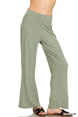 Trendsi Zenana Soft Elastic Waisted Flare Pants -