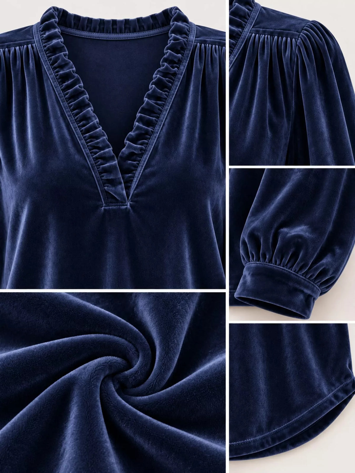 Long-sleeve blouse, garment detail