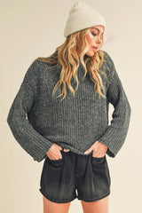 Trendsi Aemi + Co Mock Neck Long Sleeve Sweater -