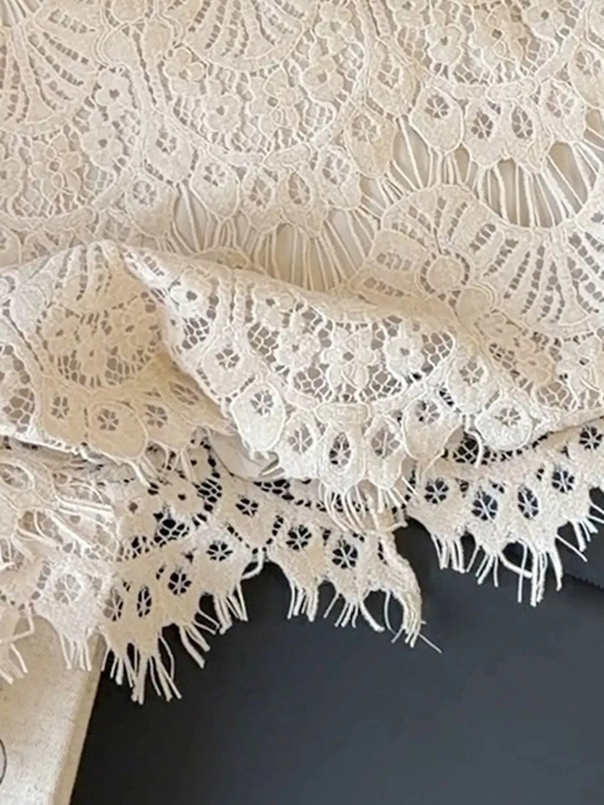 Lace Mini Skirt — construction details