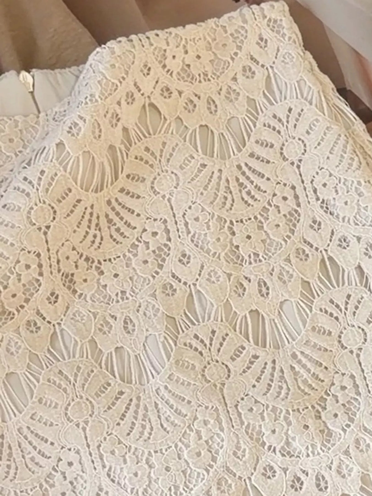 Lace Mini Skirt — construction details