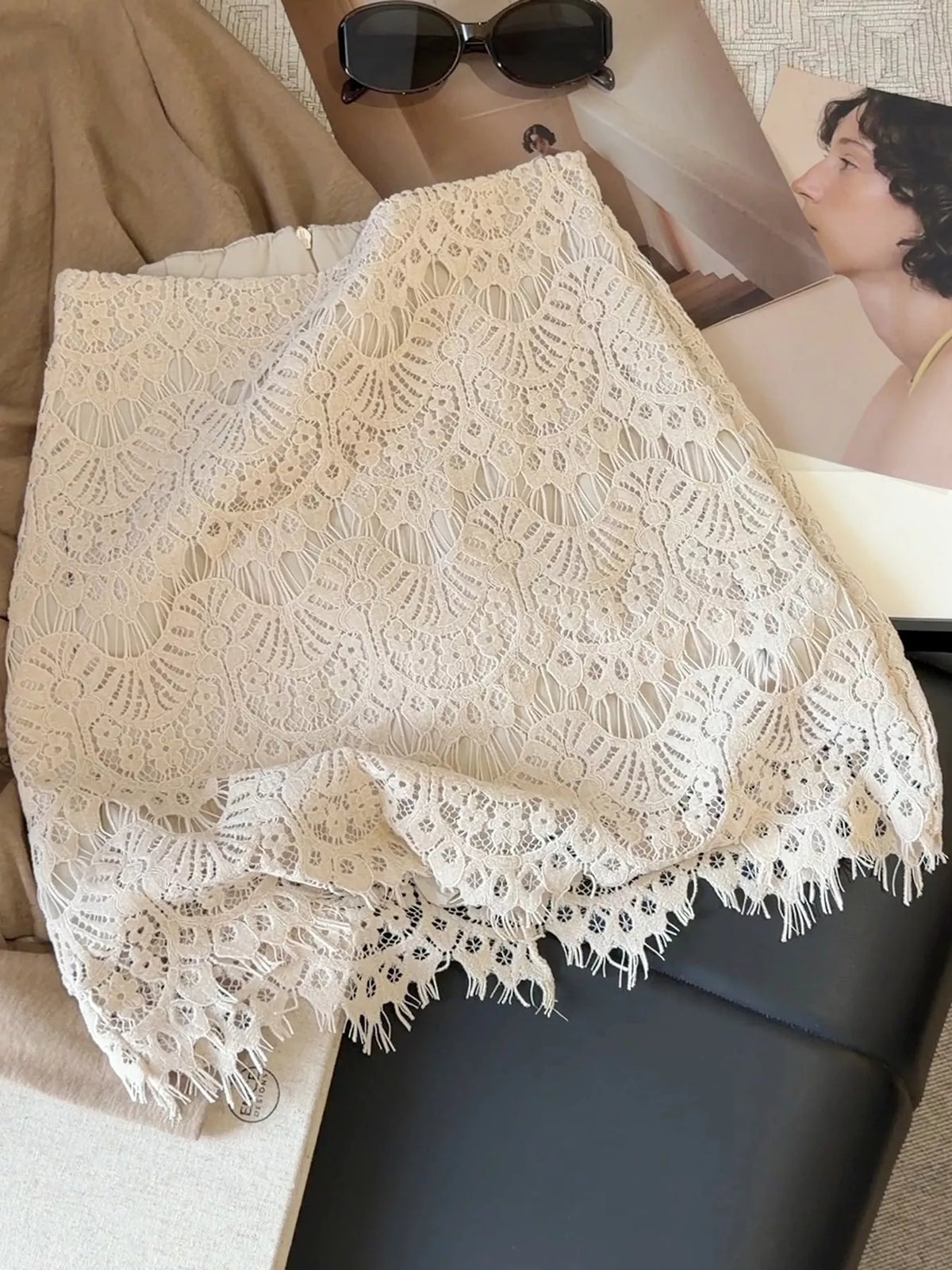 Lace Mini Skirt — garment front