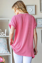 Trendsi Heimish Full Size USA Graphic Short Sleeve Ribbed Top -