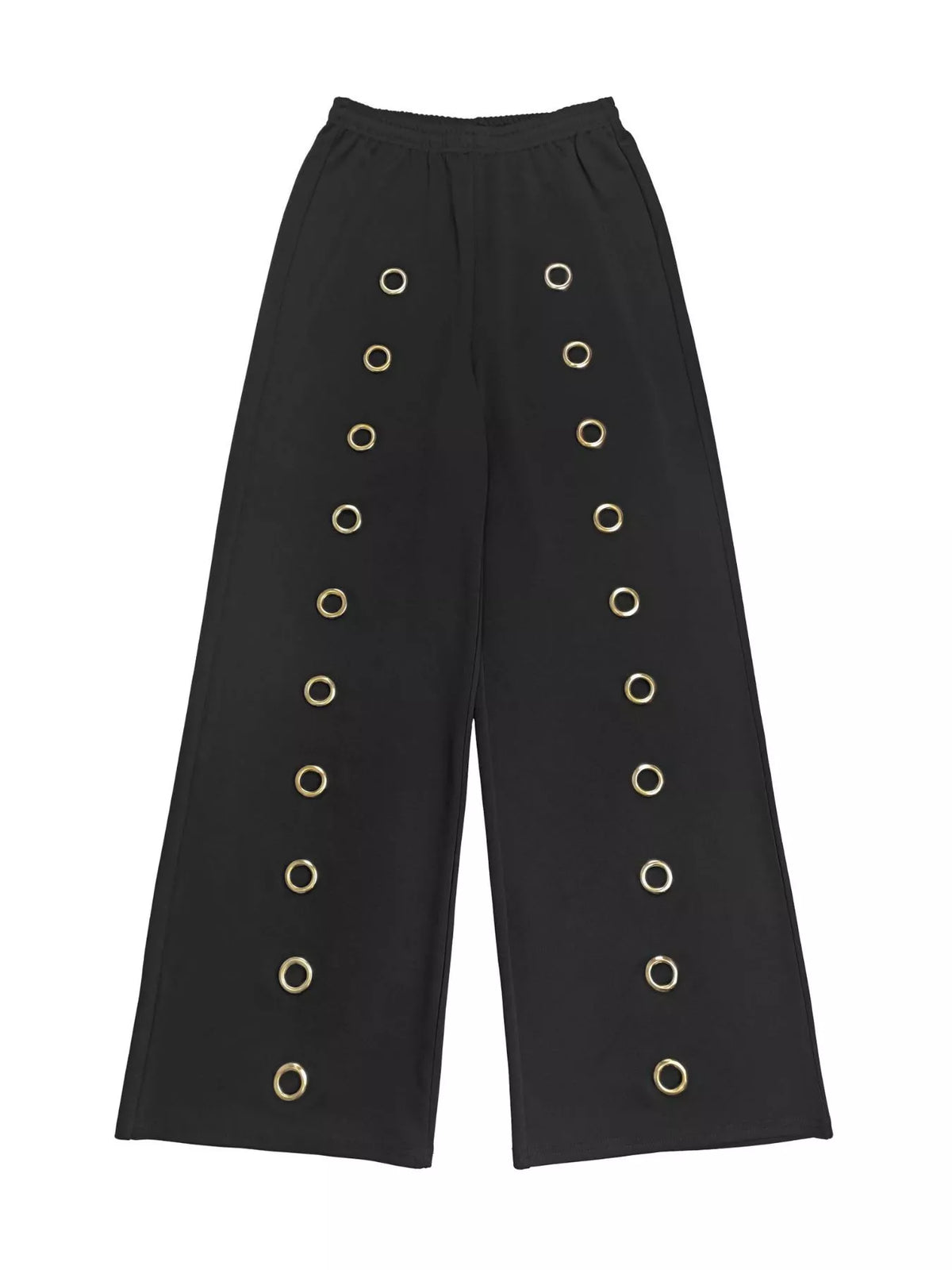 Trendsi Eyelet Crop Top and Wide-Leg Pants Set -