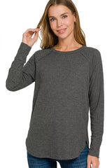 Trendsi Zenana Baby Waffle Long Sleeve Top - Pants