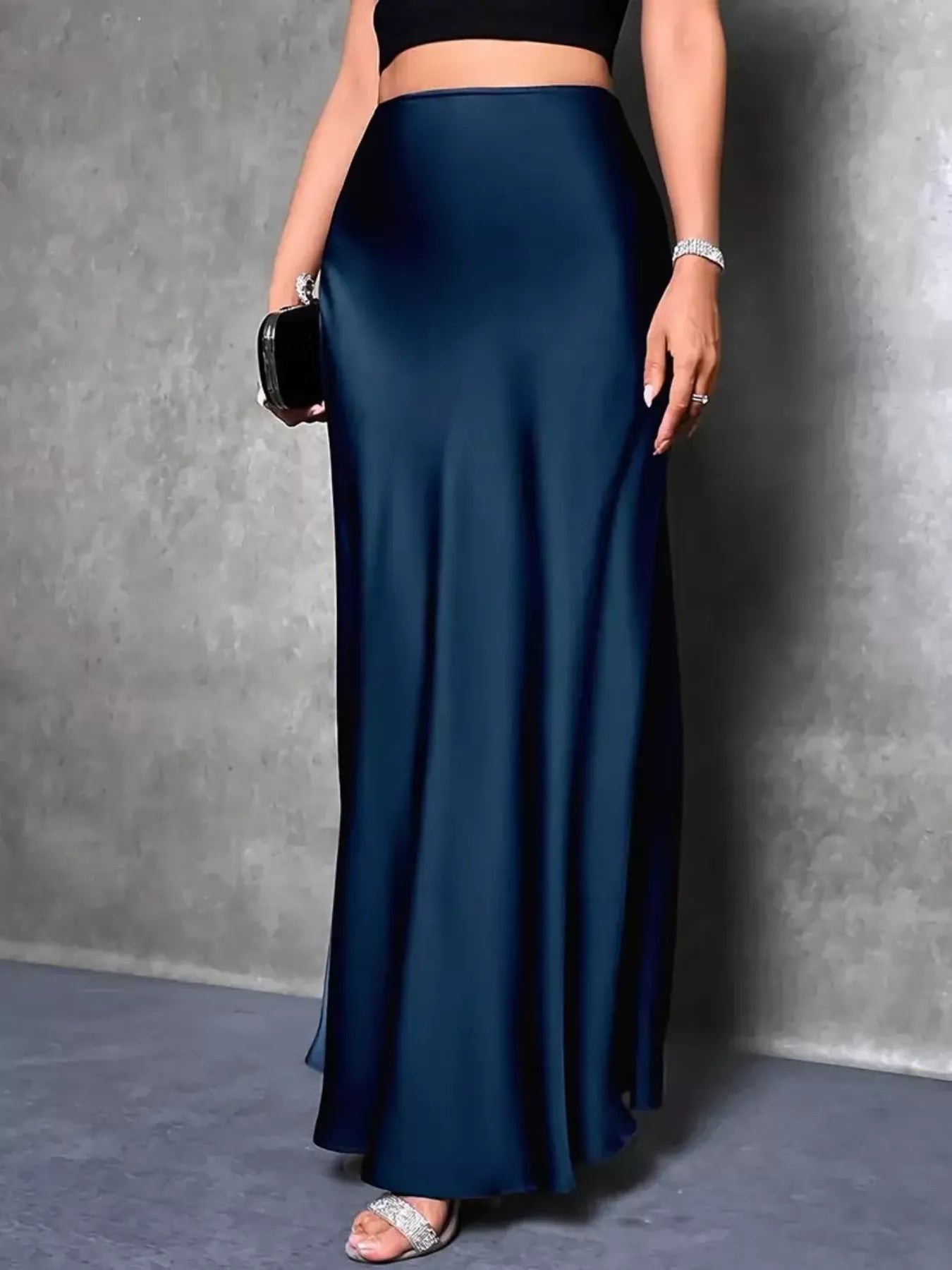 Trendsi Satin Maxi Skirt -