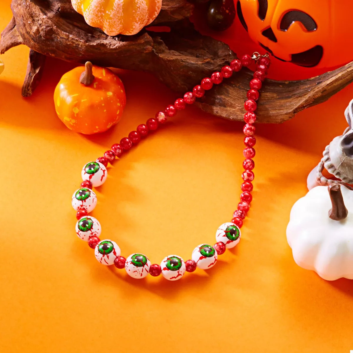 Trendsi Halloween Beaded Necklace and Bracelet Jewelry Set -