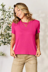Trendsi Basic Bae Full Size Round Neck Short Sleeve T-Shirt -