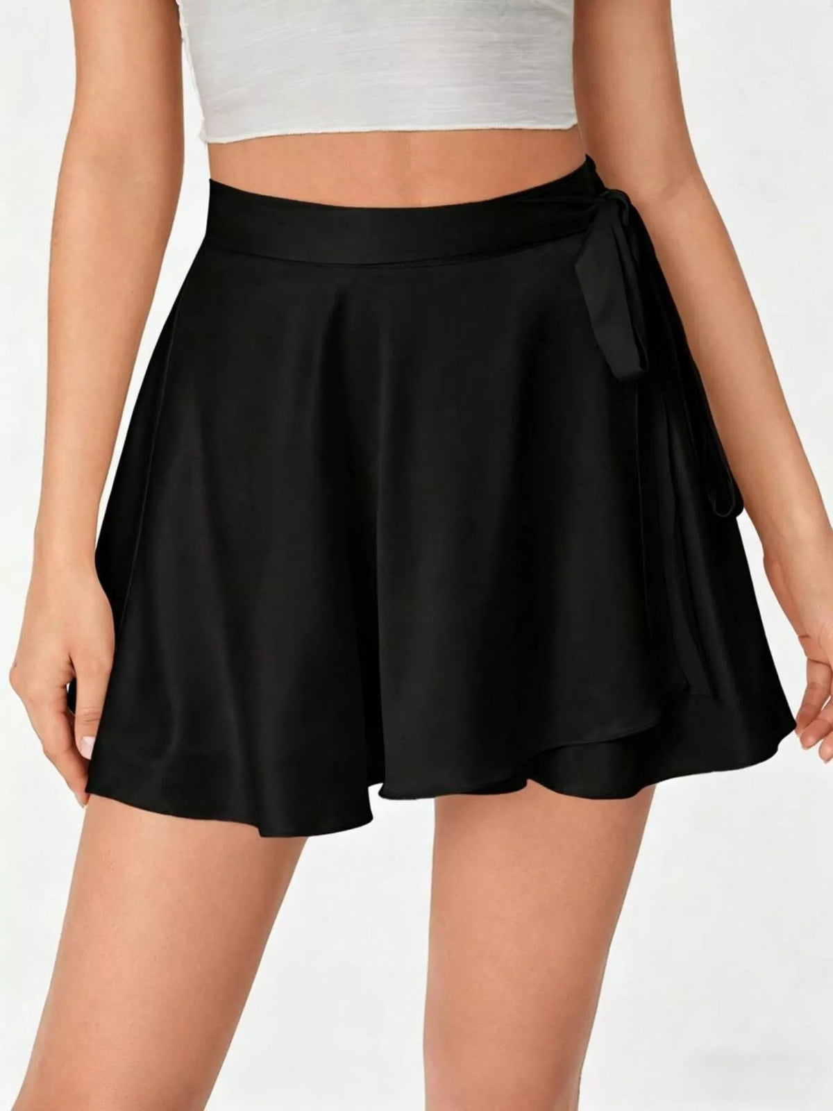 Trendsi Elastic Waist Mini Skirt -