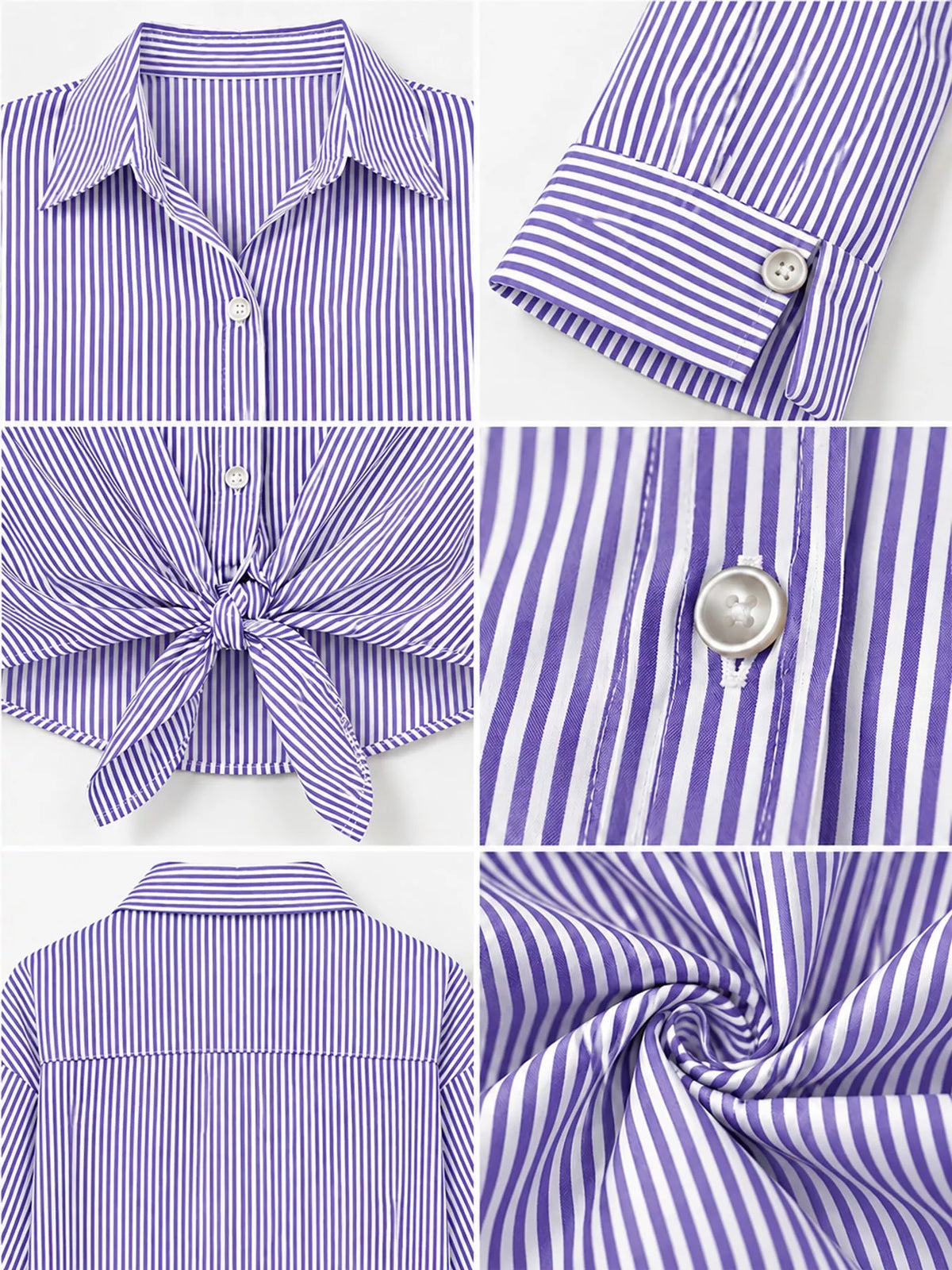Purple striped button-down shirt