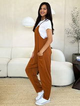 Trendsi Double Take Full Size Sleeveless V-Neck Pocketed Jumpsuit -