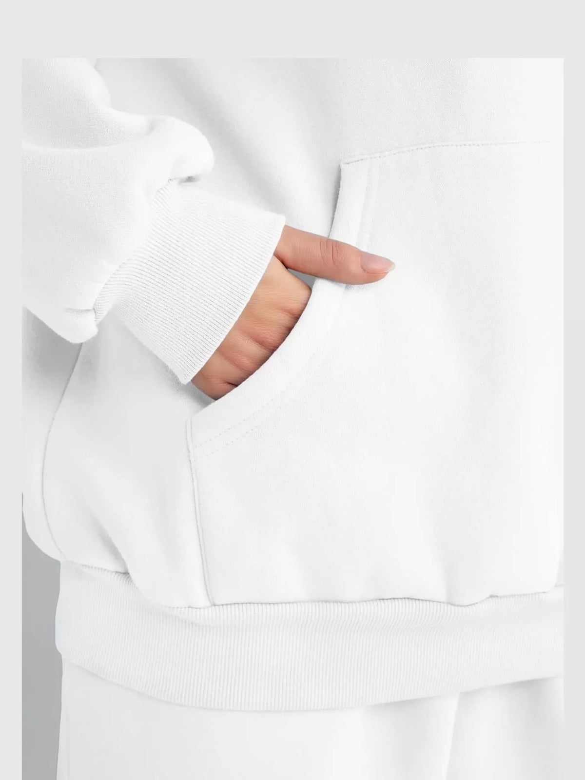 Kangaroo Pocket Hoodie and Joggers Set — construction details