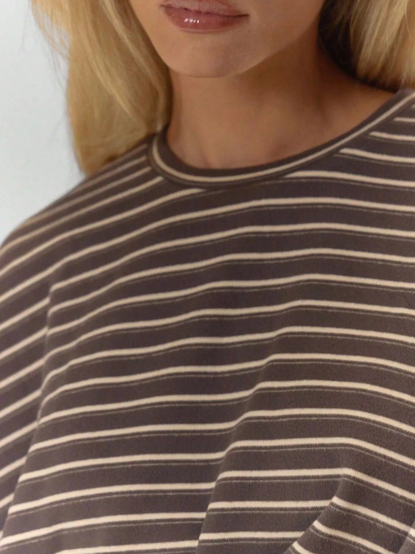 Trendsi Casual Striped Long-Sleeve Top and Shorts Set -