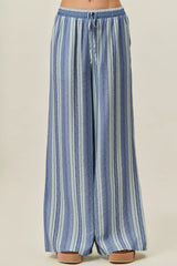 Trendsi SO ME Stripe Wide Leg Pull On Pants -