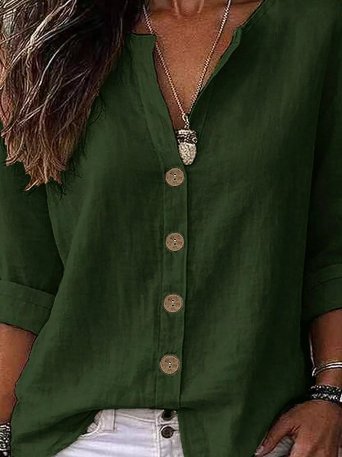 Trendsi Button Up Long Sleeve Shirt -