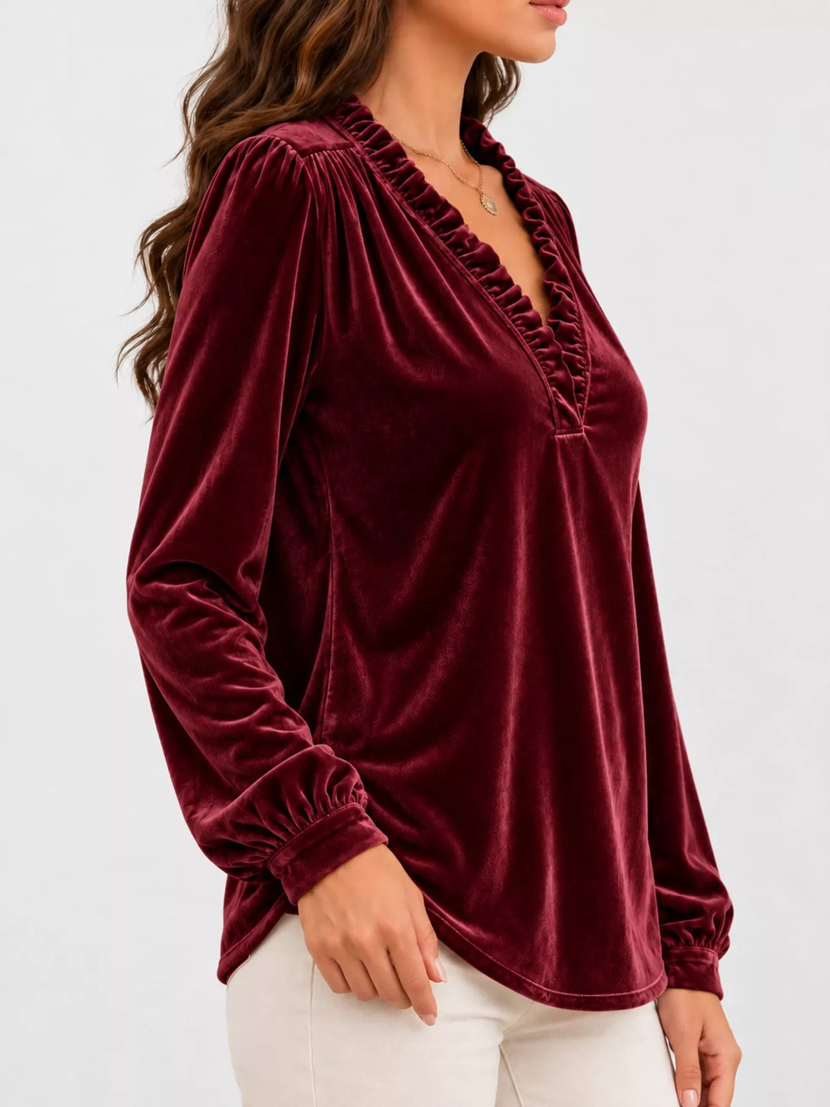 Long-sleeve blouse