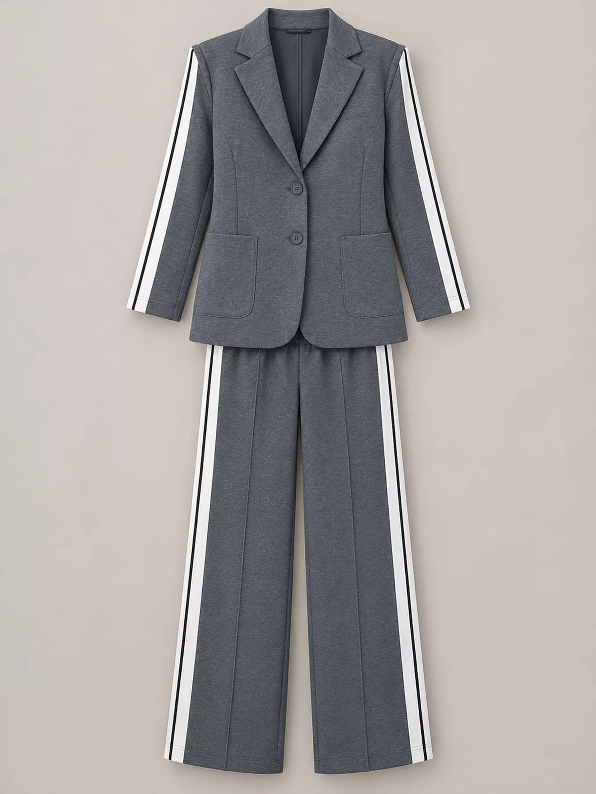Set with Side Stripe Detail — garment front
