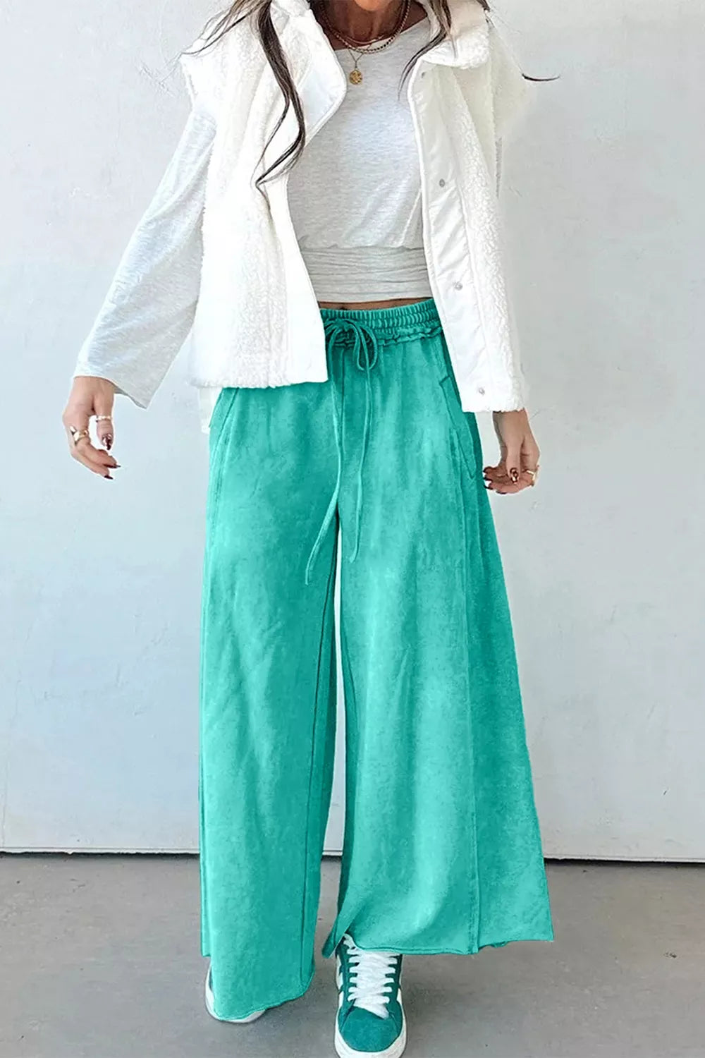 Trendsi High-Waisted Wide-Leg Pants -