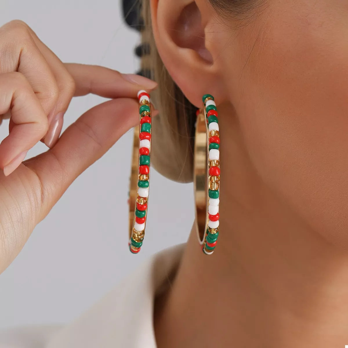 Trendsi 18K Gold-Plated Hoop Earrings -
