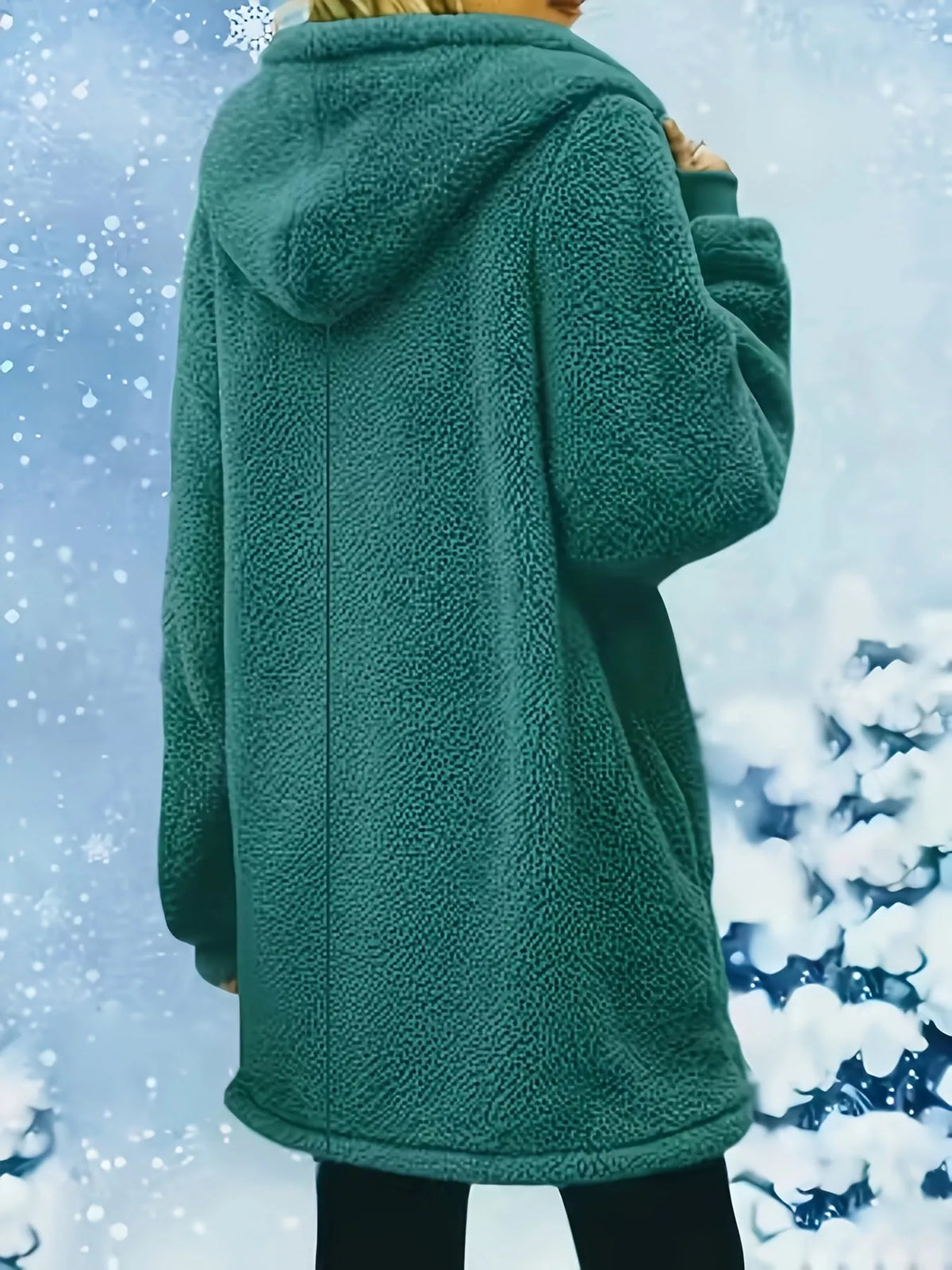 Long-sleeve coat, back view