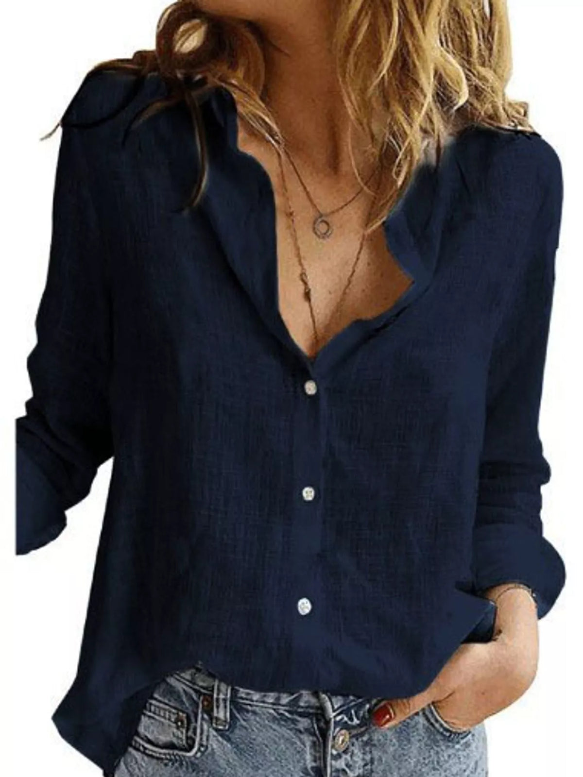 Button-Down Long Sleeve Shirt — front view