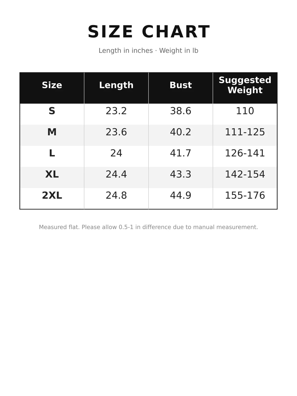 Plaid-trim sweatshirt, size chart