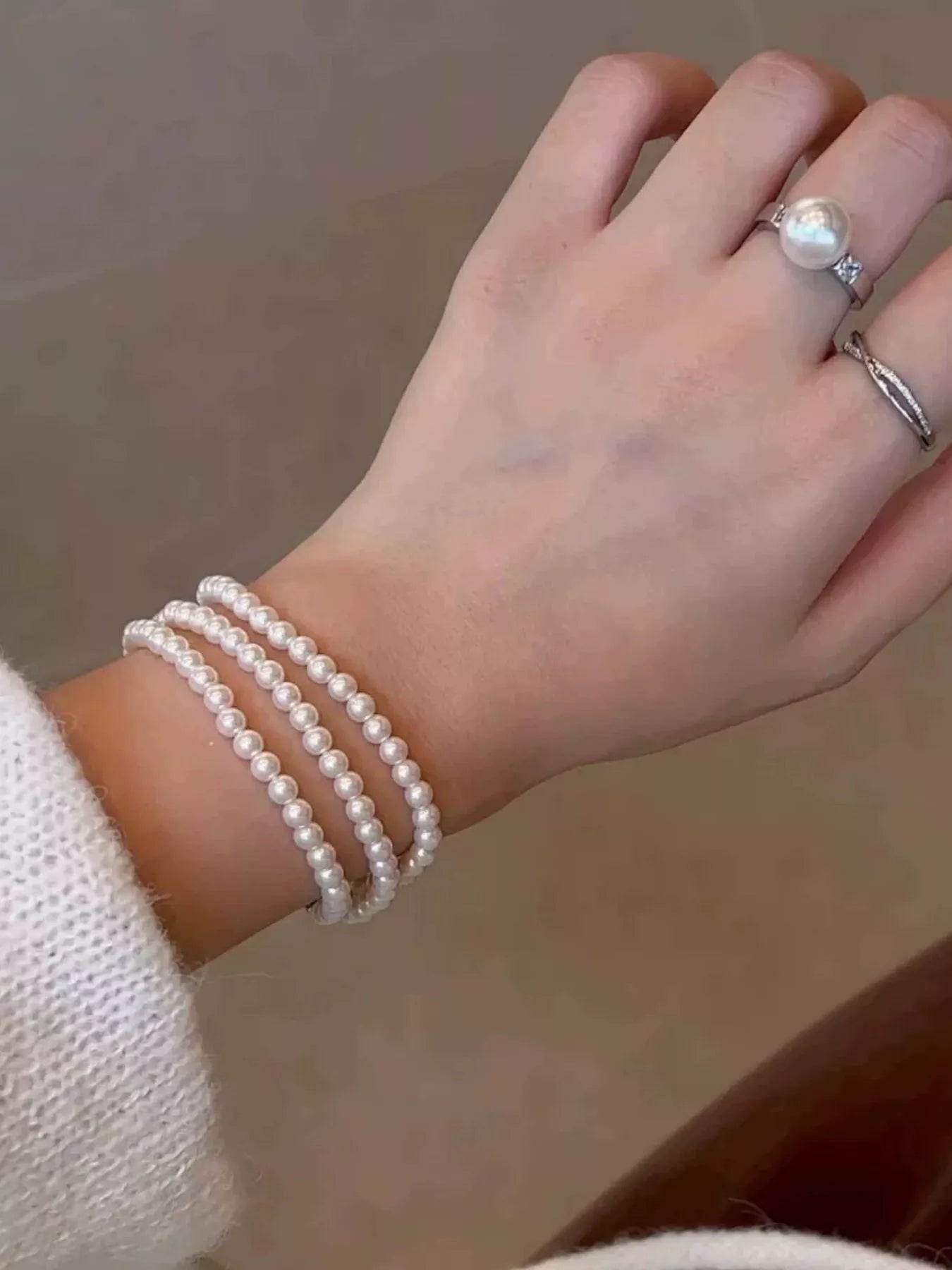 Trendsi Three Layers Pearl Bracelet -