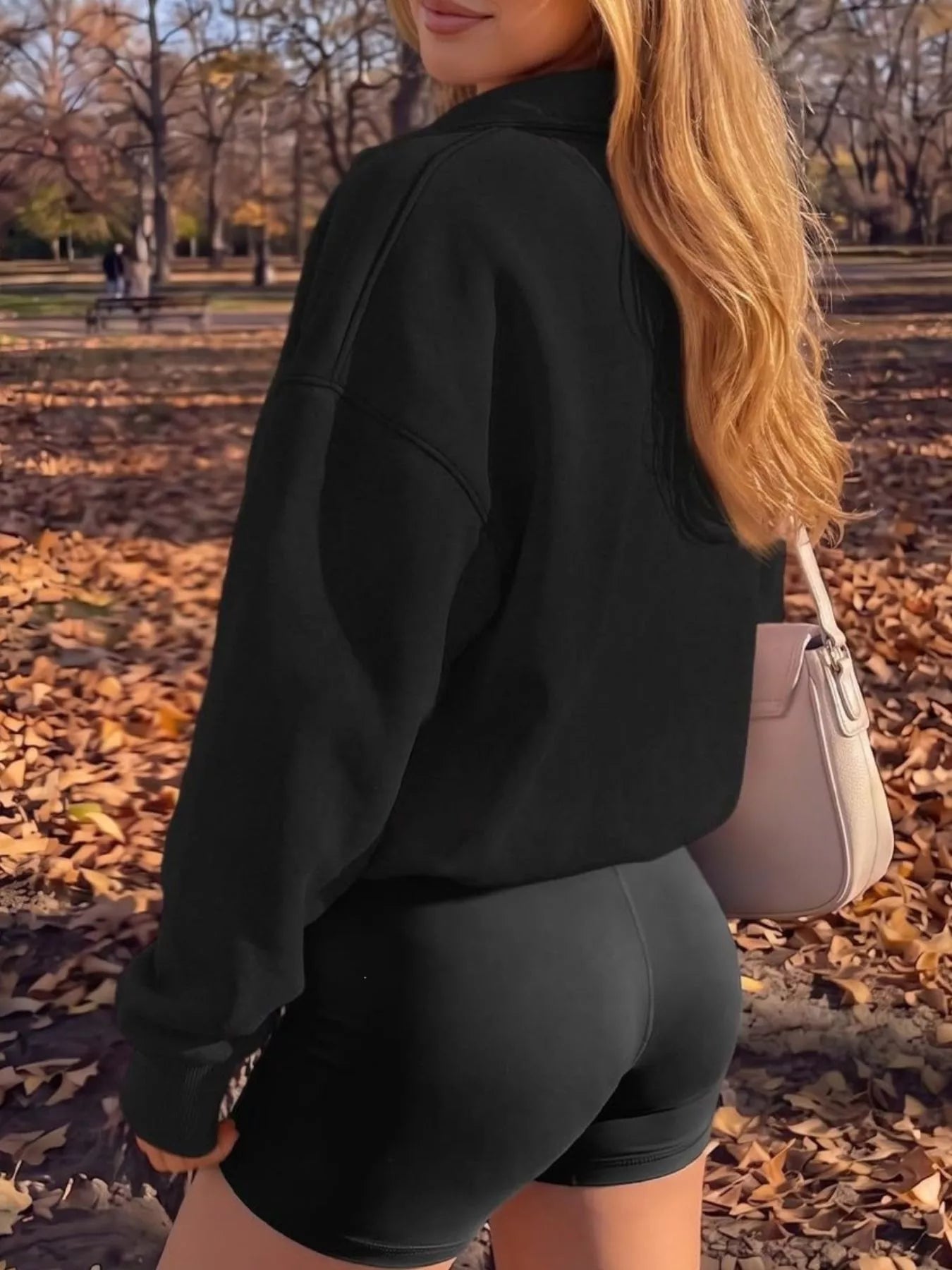 Trendsi Button Detail Dropped Shoulder Sweatshirt -