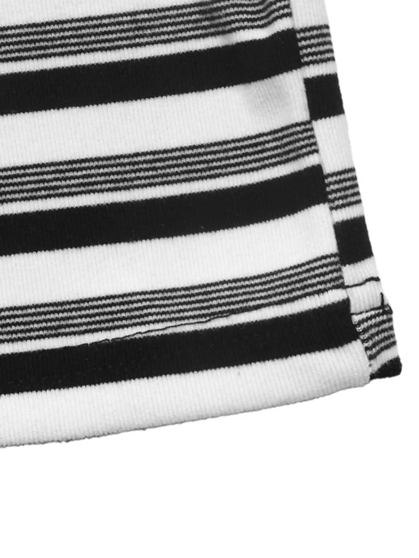Trendsi Striped Polo Collar Midi Dress -