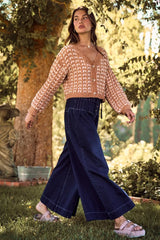Trendsi SO ME Soft Chenille Yarn Textur Button Sweater Cardigan -