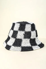 Trendsi Fame Checkered Pattern Knit Bucket Hat -