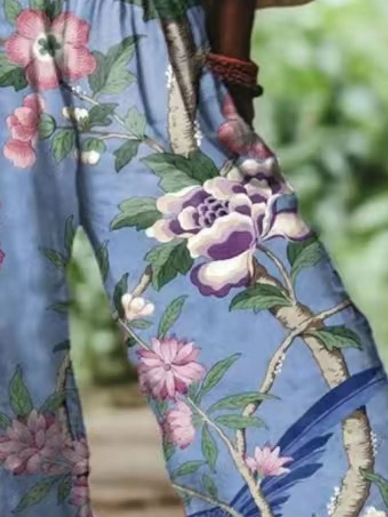 Trendsi Full Size Floral Wide-Leg Pants Plus Size -