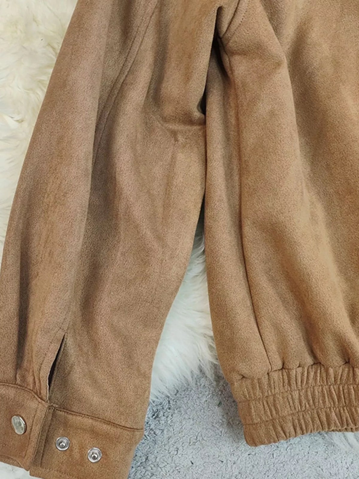 Elastic Hem Long Sleeve Jacket — construction details