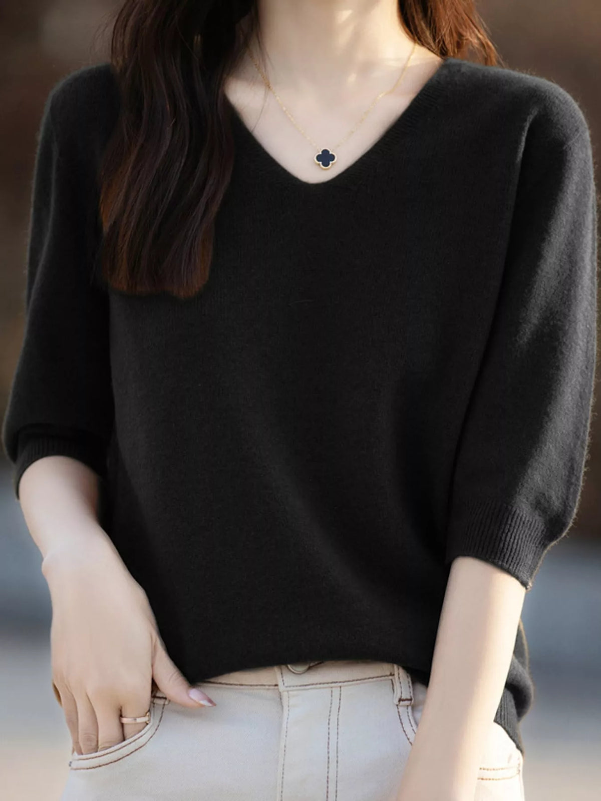 Short-sleeve sweater
