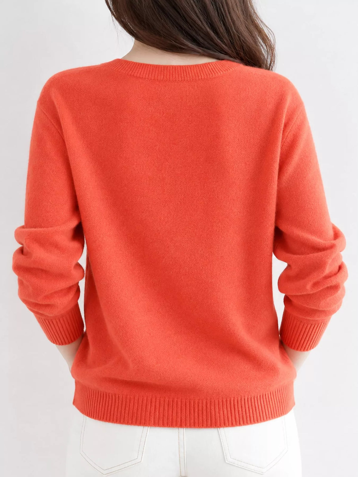 Button-down cardigan, orange back