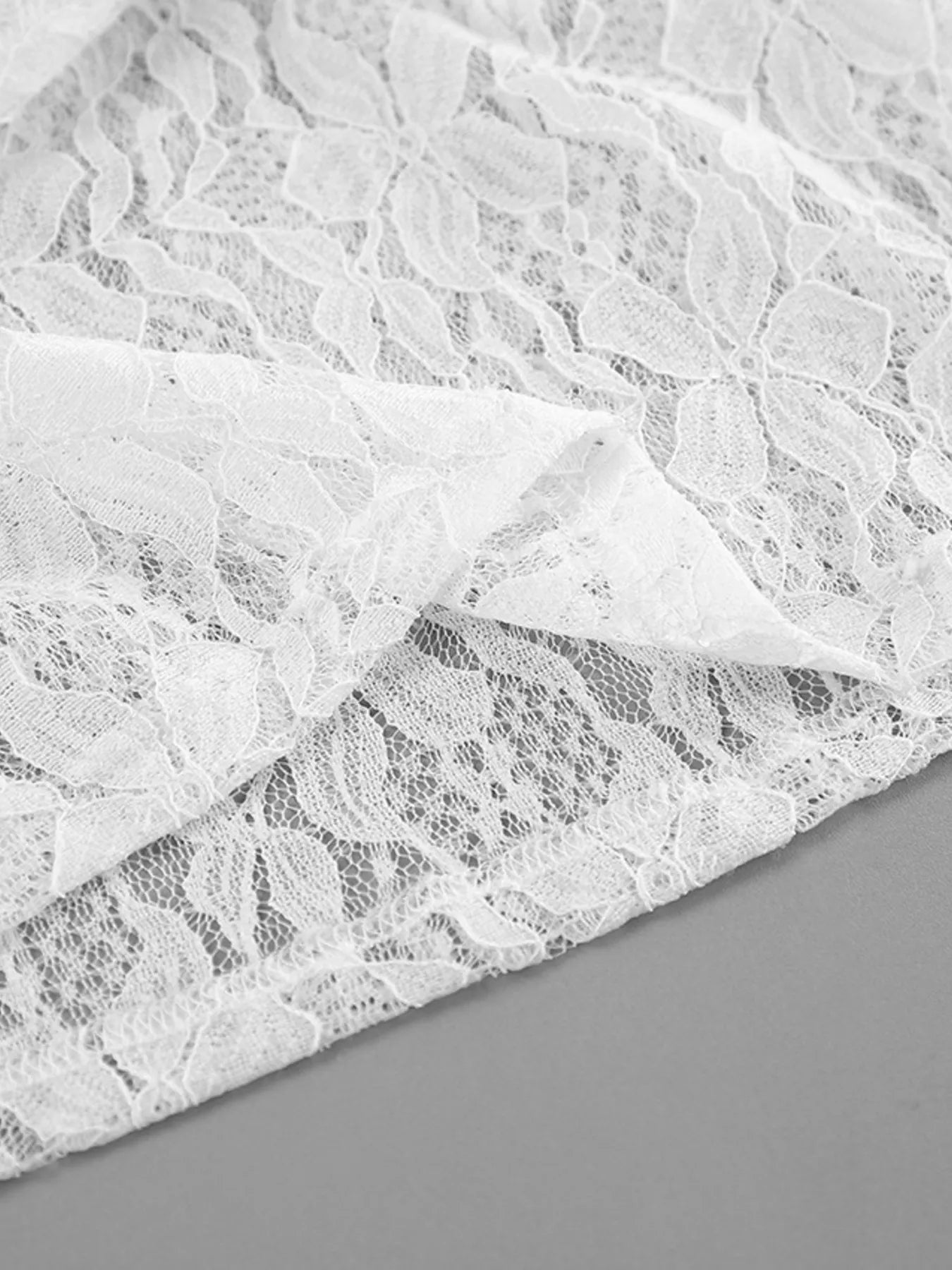 Trendsi Lace V-Neck Flare Sleeve Blouse -