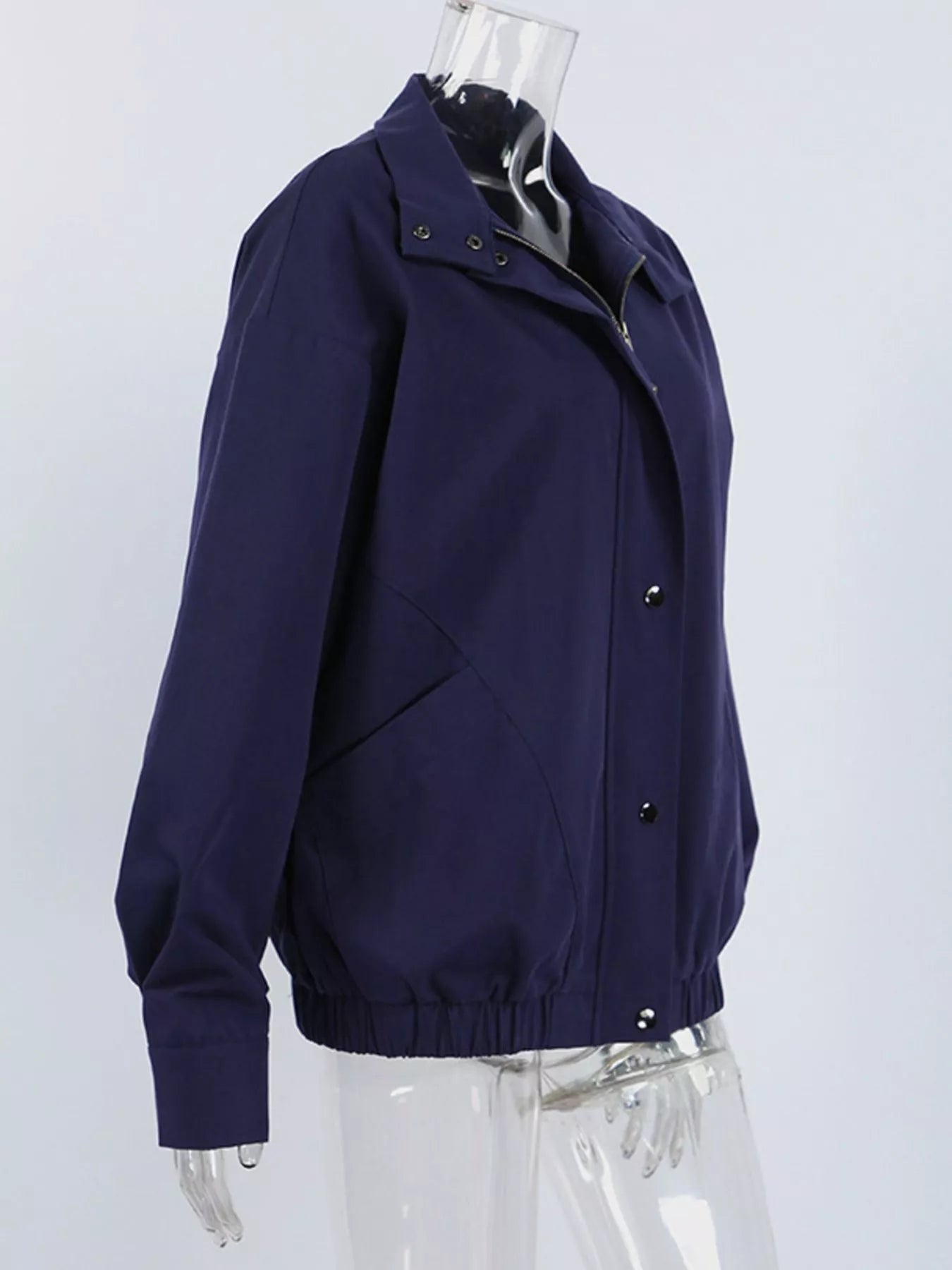 Trendsi Snap Down Dropped Shoulder Jacket -