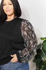 Trendsi And The Why Full Size Foil Printed Sleeve Top - Shirts