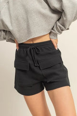 Trendsi HYFVE Drawstring Waffle Knit Front Pocket Shorts - Shorts
