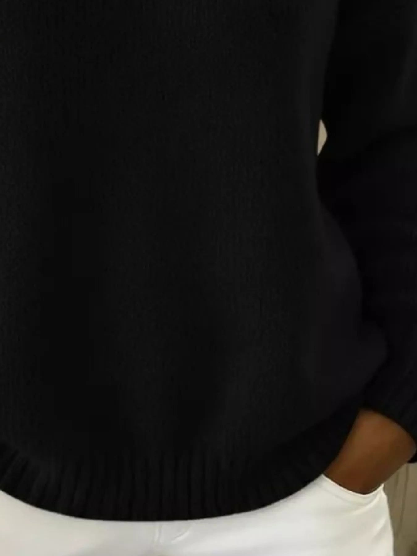 Trendsi Full Size Button Detail Dropped Shoulder Sweater Plus Size -