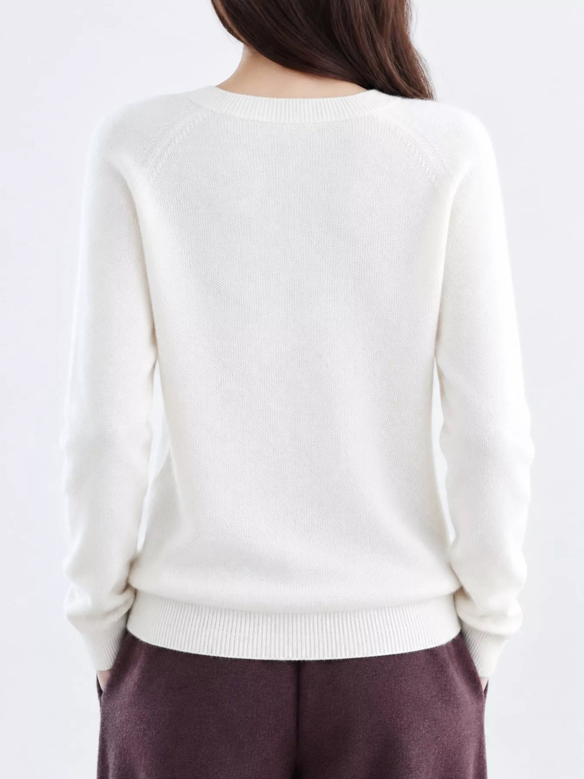 Ribbed cardigan, white back