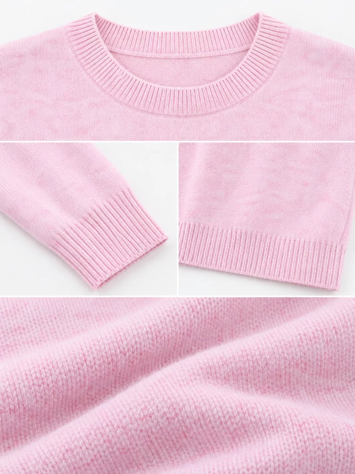 Crew Neck Long Sleeve Sweater — garment construction details