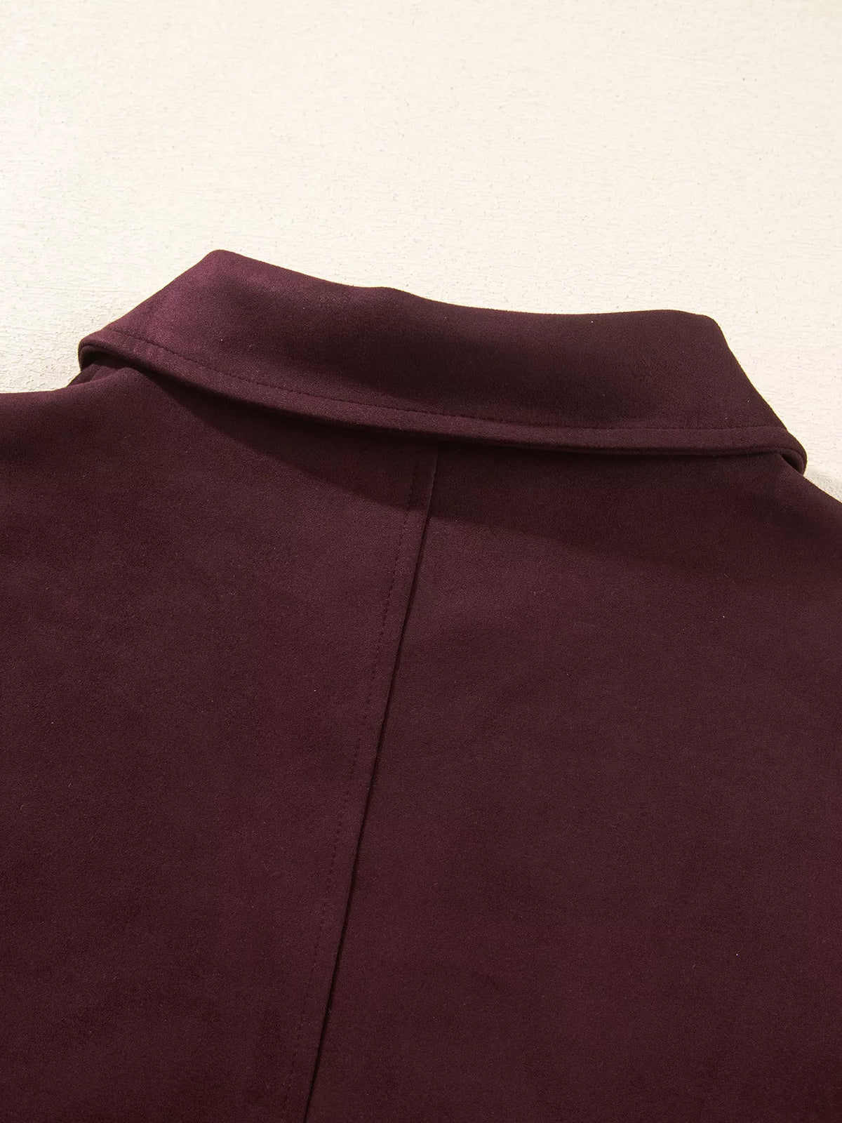 Collared Zip-Up Long Sleeve Jacket, back collar detail