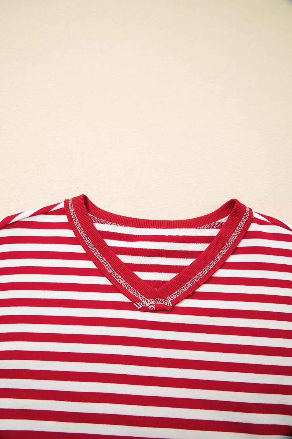 Trendsi Striped Long Sleeve Casual Sweatshirt -