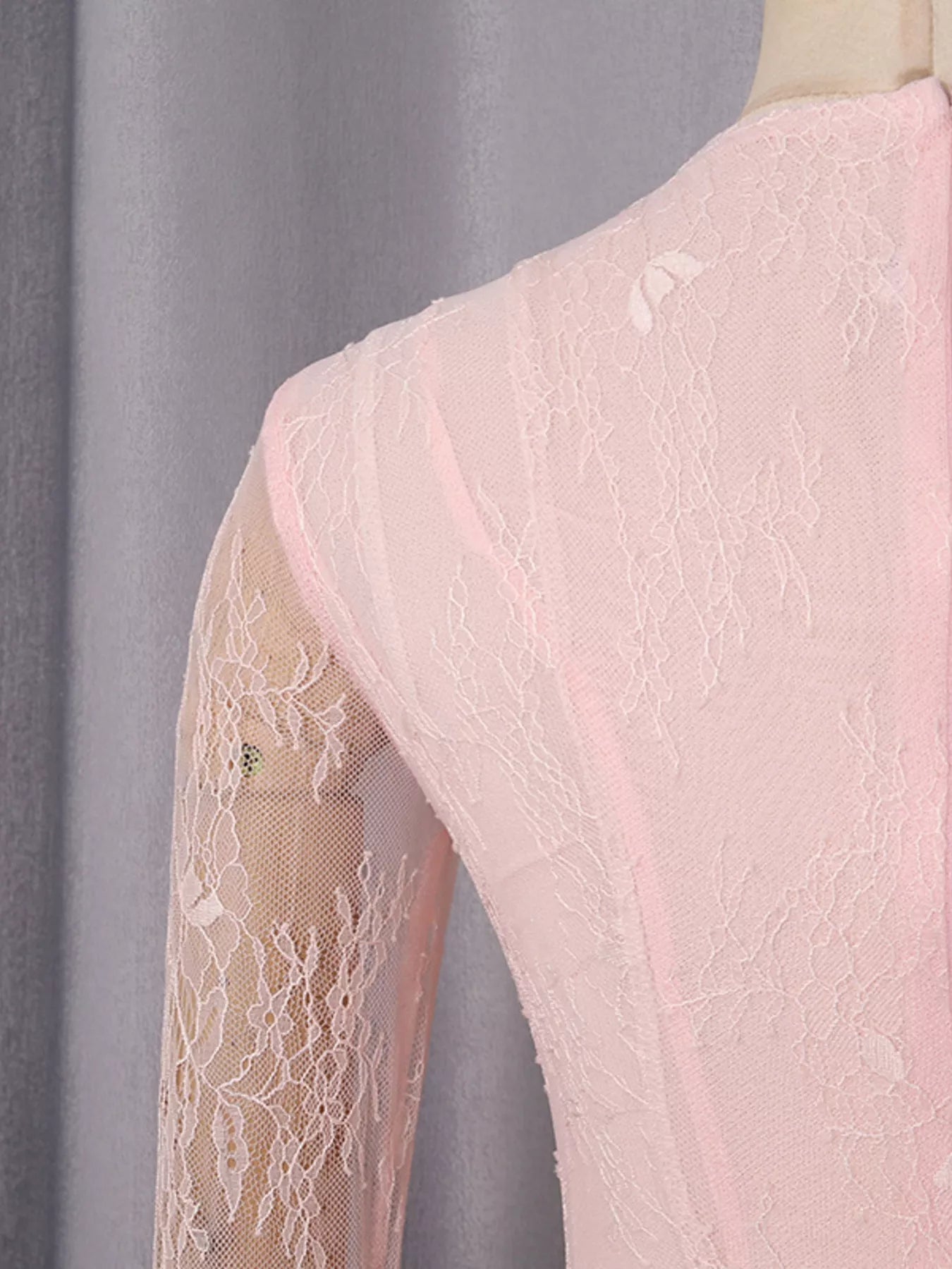 Trendsi Lace Flare Sleeve Mini Dress -